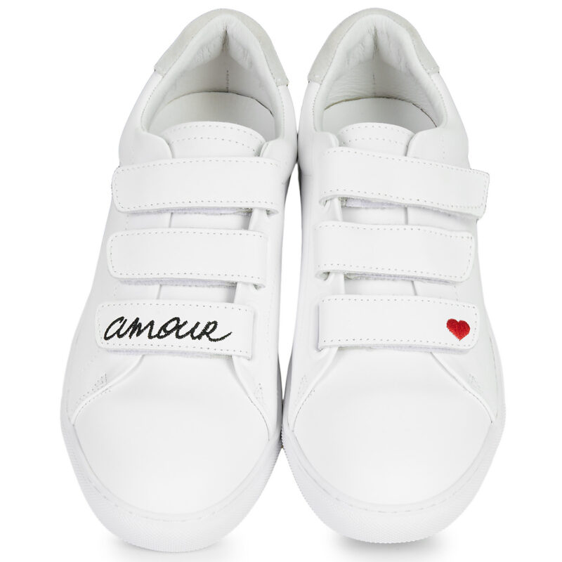 Bons baisers de Paname EDITH AMOUR BLANC NOIR Bianco Sneakers basse Donna - 6
