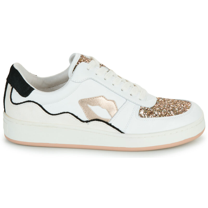 Bons baisers de Paname LOULOU BLANC ROSE GOLD GLITTER Bianco Sneakers basse Donna - 2