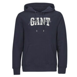 Felpe con cappuccio  Gant  ARCH SCRIPT HOODIE  Marine -  Felpe con cappuccio Abbigliamento Uomo