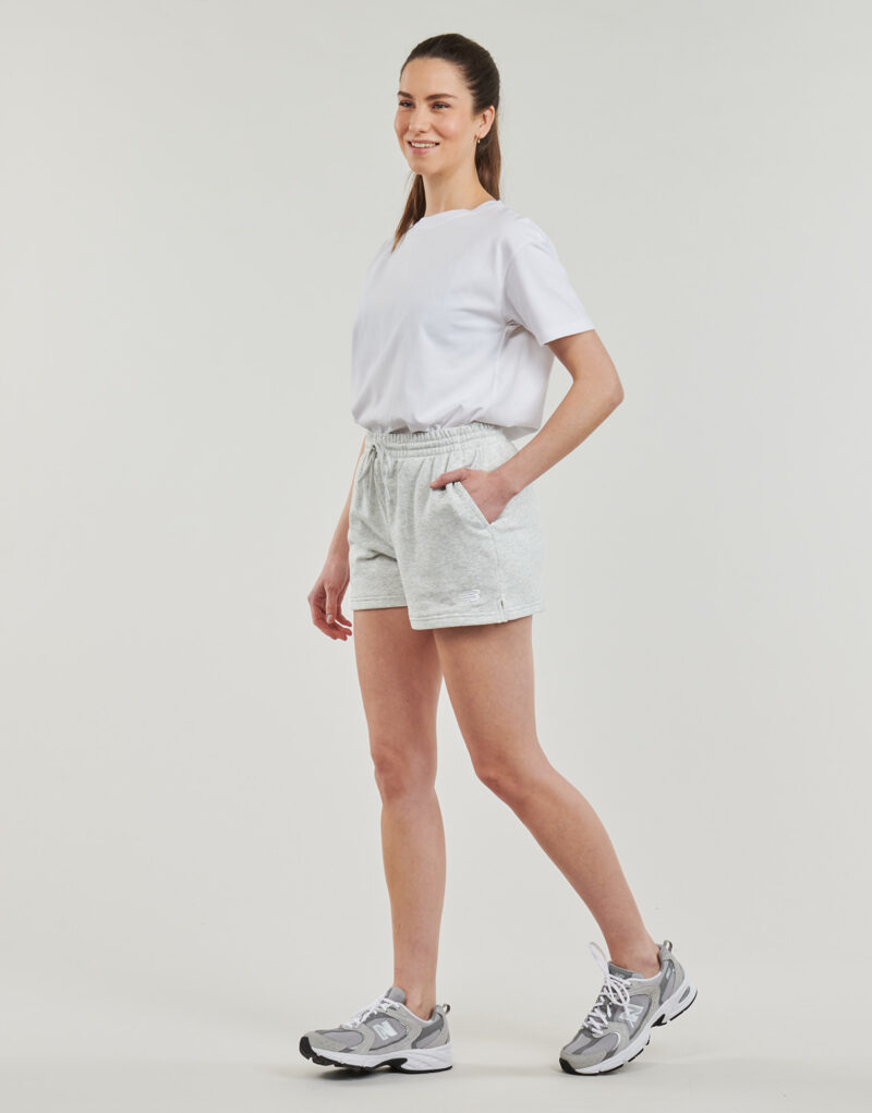 Shorts New Balance FRENCH TERRY SHORT Grigio Shorts Donna - 3
