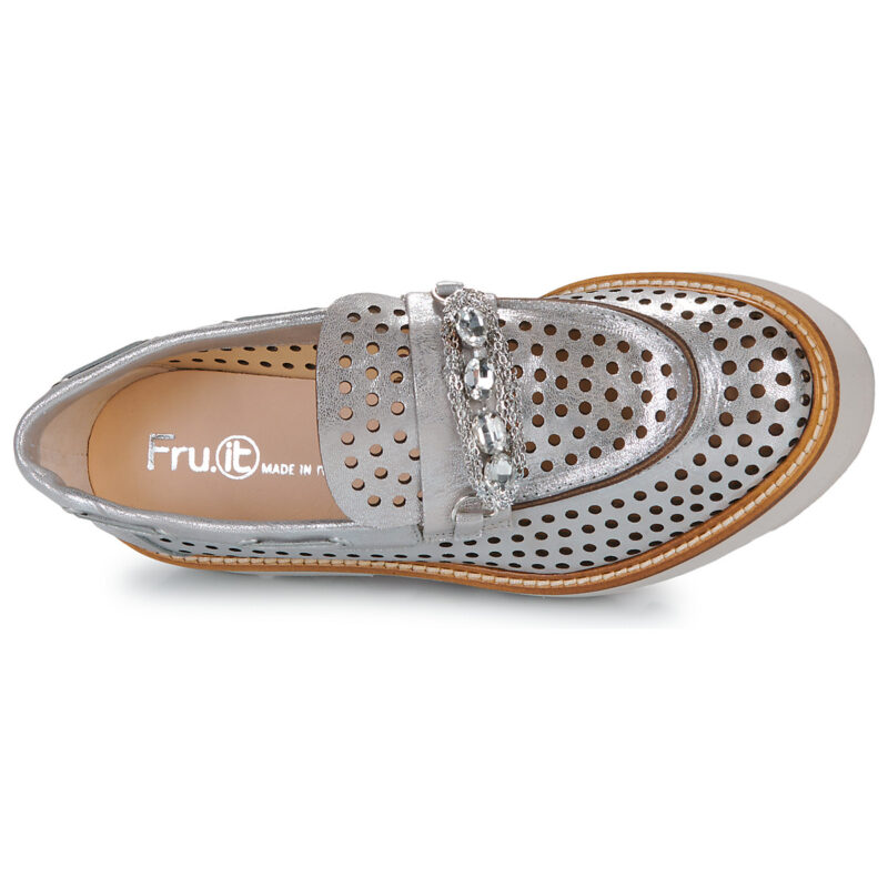 Fru.it 8795-999-HELGA-PERLA-PARK-MONUMENT Mocasines plateados para mujer - 6