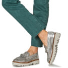 Fru.it 8795-999-HELGA-PERLA-PARK-MONUMENT Mocasines plateados para mujer - 8