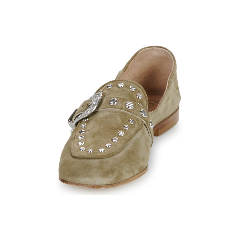 Fru.it 8679-586-LEATHER-NATURAL-VELOUR-PLANET Khaki Damen-Loafer - 3