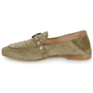 Fru.it 8679-586-LEATHER-NATURAL-VELOUR-PLANET Khaki Damen-Loafer - 4