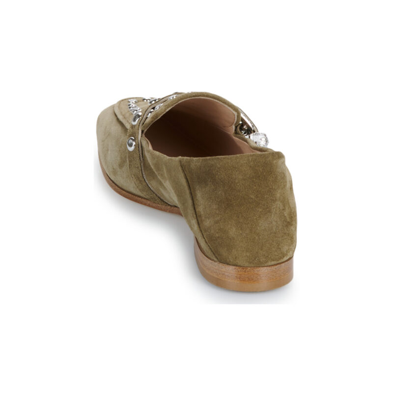 Fru.it 8679-586-LEATHER-NATURAL-VELOUR-PLANET Khaki Damen-Loafer - 5
