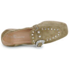 Fru.it 8679-586-LEATHER-NATURAL-VELOUR-PLANET Khaki Damen-Loafer - 6