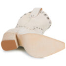 Fru.it 8570-944-RAW-LEATHER-VELOUR-IVORY Beige Damen-Ankle-Boots - 5