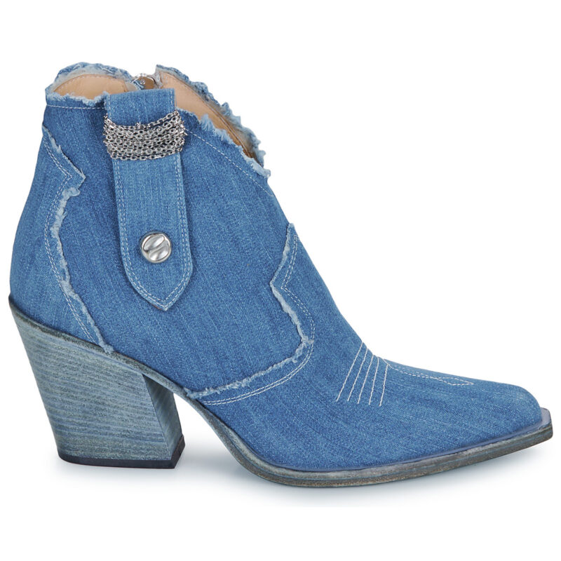 Fru.it 8575-944-CUOIO-GREZZO-JEANS-LAVATO Blu Stiefel Damen - 2
