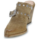 Fru.it  8586-944-CUOIO-GREZZO-VELOUR-PLANET  Kaki Ciabatta Donna - 3