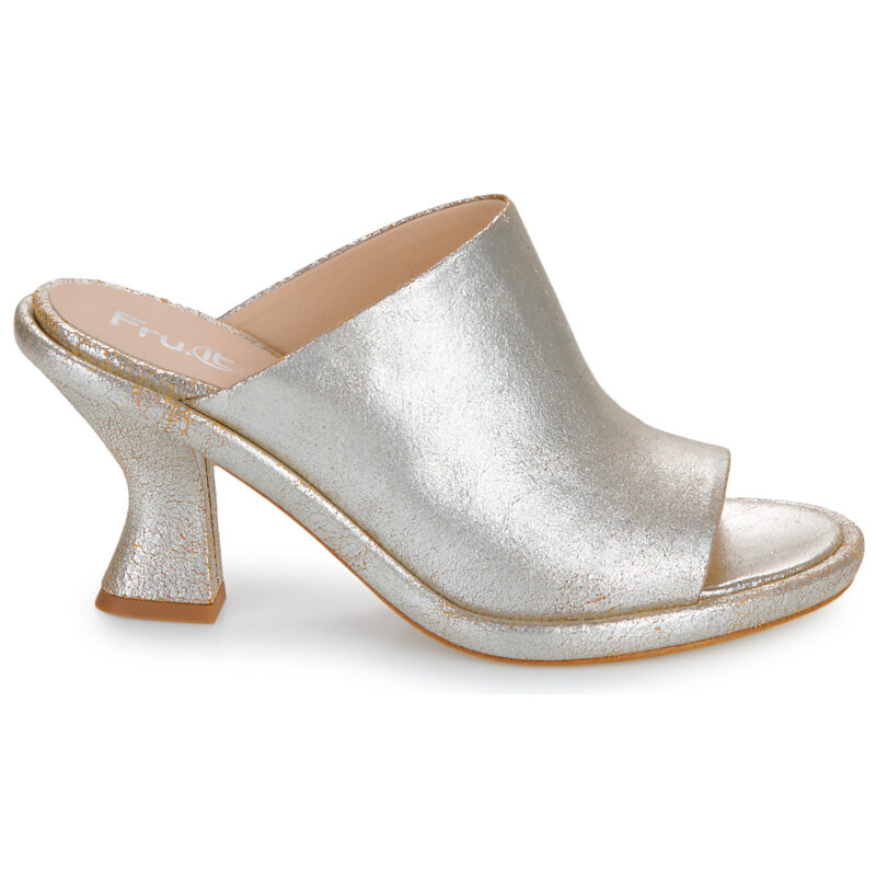 Fru.it 8752-669-NATURAL-LEATHER-HEEL-RICOP Silberne Damen-Ankle-Boots - Gr&ouml;&szlig;e 2