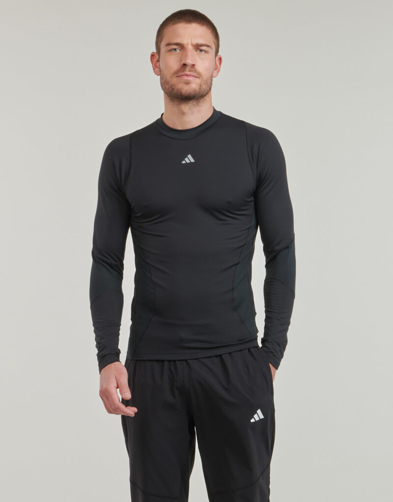 T-shirts a maniche lunghe adidas TF CR LS TEE M Nero T-shirts a maniche lunghe Uomo - 2