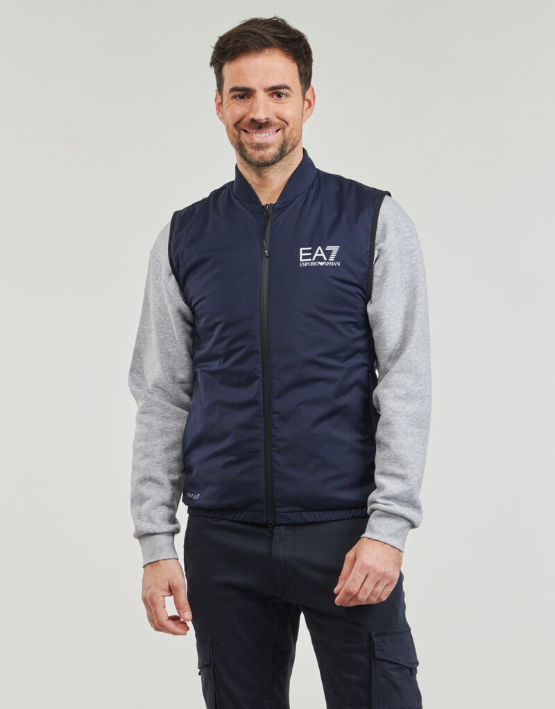 Doudoune Emporio Armani EA7 BOMBER VEST Blu Piumini Hommes - 2