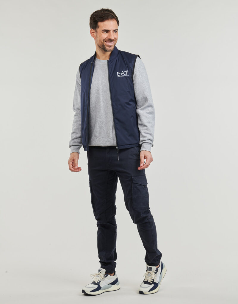 Doudoune Emporio Armani EA7 BOMBER VEST Blu Piumini Hommes - 3