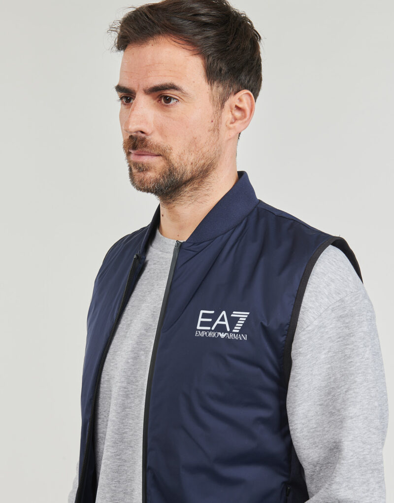 Doudoune Emporio Armani EA7 BOMBER VEST Blu Piumini Hommes - 5