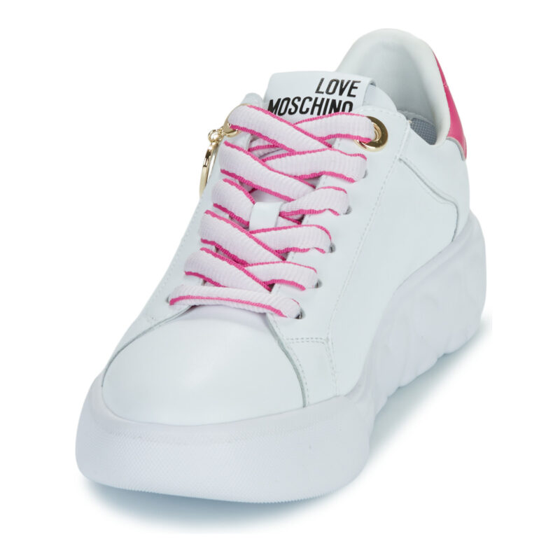 Love Moschino FUXIA HEART+GOLD Bianco Sneakers basse Donna - 3