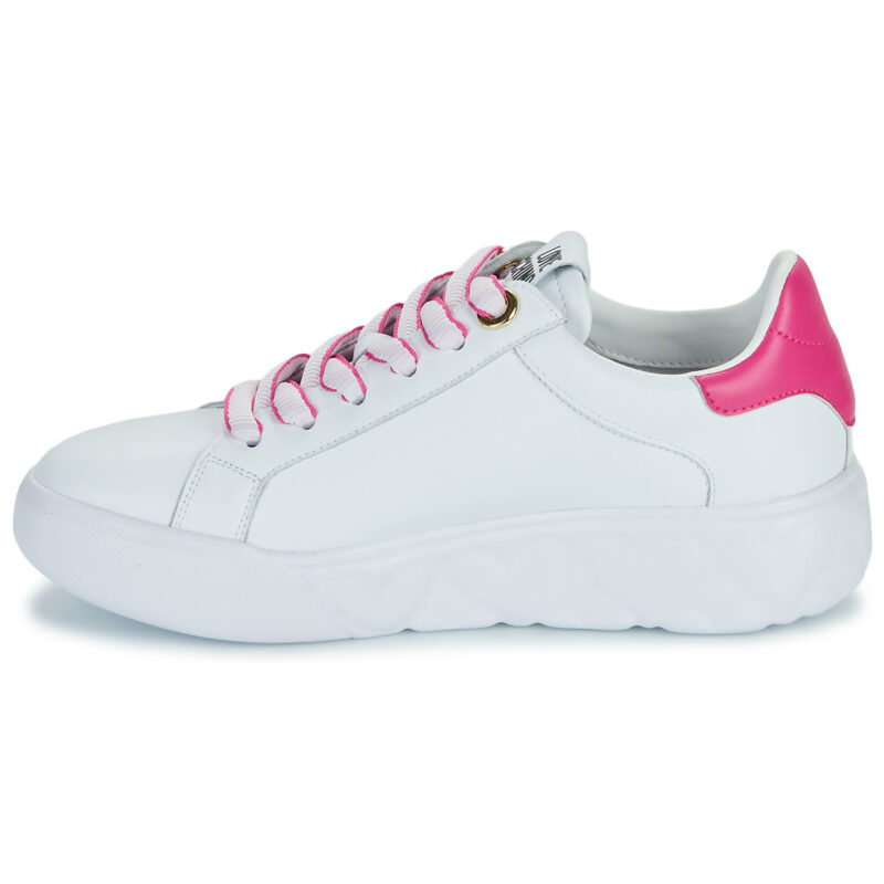 Love Moschino FUXIA HEART+GOLD Bianco Sneakers basse Donna - 4