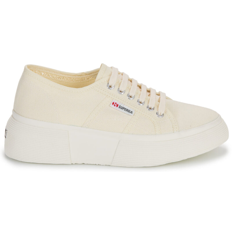 Superga 2287 COTON Beige Damen-Sneaker, niedrig geschnitten - Gr&ouml;&szlig;e 2