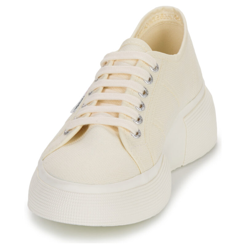 Superga 2287 COTON Beige Damen-Sneaker, niedrig geschnitten - Gr&ouml;&szlig;e 3