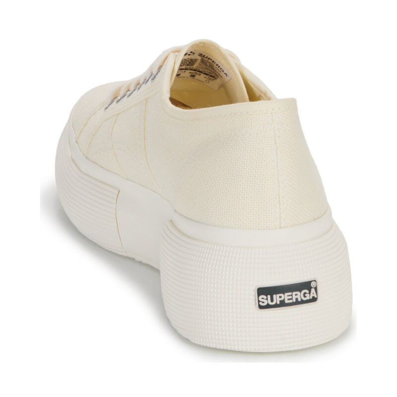 Superga 2287 COTON Beige Damen-Sneaker, niedrig geschnitten - Gr&ouml;&szlig;e 5