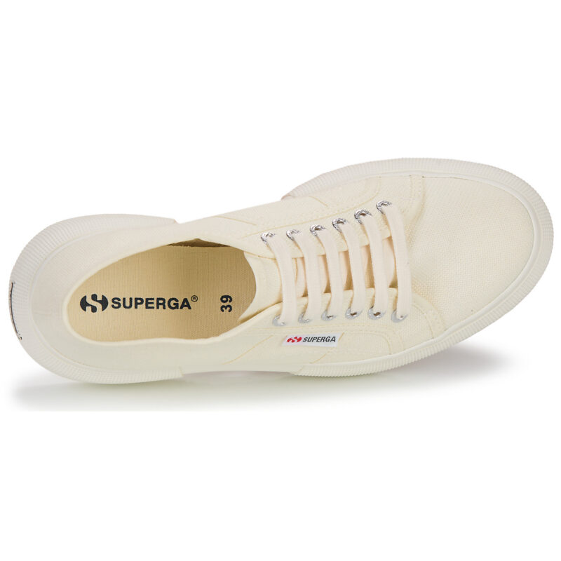 Superga 2287 COTON Beige Damen-Sneaker, niedrig geschnitten - Gr&ouml;&szlig;e 6