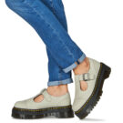 Dr. Martens Bethan Smoked Mint Tumbled Nubuck Beige Derby Donna - 8