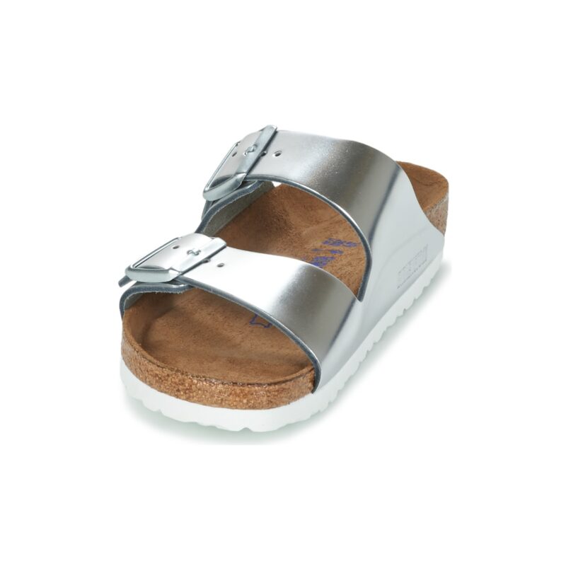 BIRKENSTOCK  Arizona Soft Footbed  Argento -  Ciabatta Donna - 3
