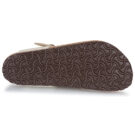 BIRKENSTOCK Gizeh Birko-flor / Perla / Wei&szlig; / Beige Damen-Flip-Zehentrenner - Gr&ouml;&szlig;e 7
