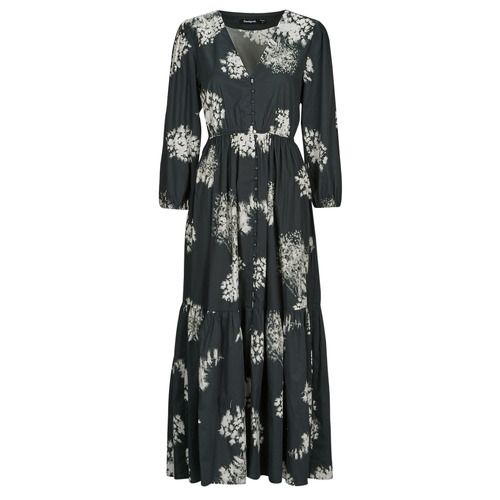 Abito lungo multicolore Desigual KENDALL per donna, caratterizzato da un design elegante e vivace, ideale per occasioni estive e eventi casual. Realizzato con materiali di alta qualità, questo vestito offre comfort e stile, perfetto per completare il tuo look con un tocco di colore.