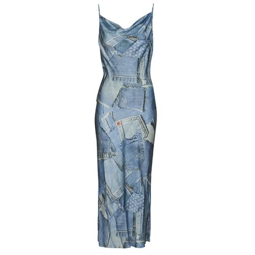 Abito lungo donna Desigual MISISIPI in blu, elegante e alla moda, perfetto per occasioni speciali e look estivi. Design distintivo e tessuto leggero per una vestibilità comoda e stilosa. Ideale per esaltare la femminilità.