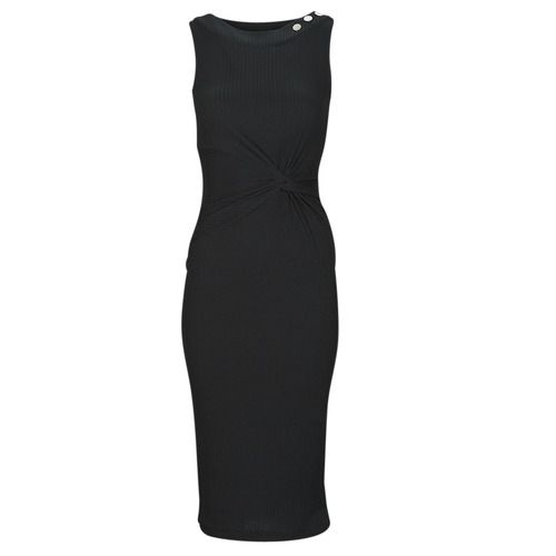 Abito lungo Donna Guess SL ERNESTINE KNOT DRESS in color Nero, elegante e moderno, ideale per ogni occasione. Design sofisticato con nodo in vita che valorizza la silhouette femminile. Perfetto per eventi formali e occasioni speciali. Disponibile in diverse taglie per soddisfare ogni esigenza di stile.