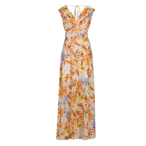 Abito lungo donna Guess SL GILDA LONG DRESS multicolore, elegante e alla moda. Perfetto per occasioni speciali, presenta un design raffinato con motivi vivaci. Ideale per l'estate, si abbina facilmente a sandali e accessori. Acquista il tuo stile unico con questo abito lungo, must-have per il tuo guardaroba.