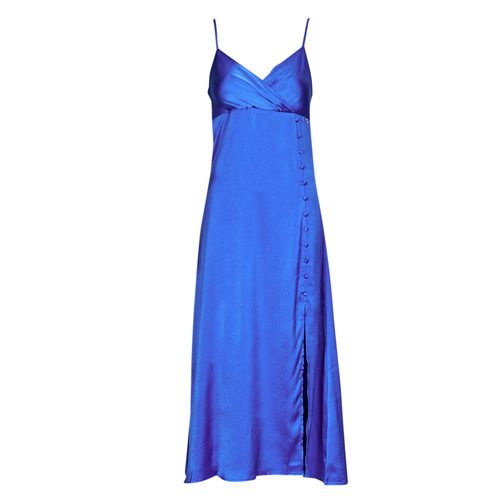 Abito lungo Donna Moony Mood YOONY Blu - Elegante vestito estivo ideale per occasioni speciali, realizzato in tessuto leggero e fresco, perfetto per il guardaroba femminile. Design sofisticato e moderno, disponibile in un affascinante blu che valorizza ogni figura. Perfetto per matrimoni, eventi serali e uscite eleganti. Aggiungi un tocco di stile al tuo outfit con l’abito lunghi YOONY di Moony Mood.