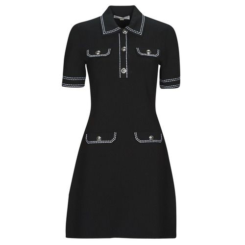 Abito corto donna MICHAEL Michael Kors ECO POP STCH BUTTON DRS in nero, elegante e alla moda, ideale per occasioni speciali e per l'uso quotidiano. Realizzato con materiali sostenibili, questo vestito presenta dettagli con bottoni e un design raffinato, perfetto per valorizzare qualsiasi silhouette. Disponibile in taglie diverse, un must-have nel guardaroba delle donne moderne.