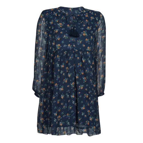 Abito corto donna Pepe Jeans IKAIA multicolore, stiloso e alla moda, perfetto per ogni occasione. Design trendy con fantasia vivace, ideale per la primavera e l'estate. Acquista l'abito IKAIA per un look fresco e chic.