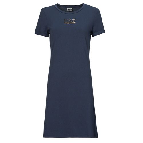 Abito corto Donna Emporio Armani EA7 ROBE TSHIRT Blu, elegante e alla moda, ideale per le occasioni casual e le serate estive. Realizzato con materiali di alta qualità, questo vestito è perfetto per chi cerca comfort e stile. Scopri la raffinatezza del brand Emporio Armani e aggiungi un tocco di classe al tuo guardaroba.