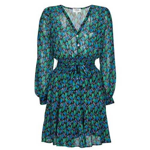 Abito corto Donna Morgan ROURI Multicolore, elegante e alla moda, perfetto per occasioni speciali e uscite casual. Design unico con stampa vivace, ideale per la primavera e l'estate. Aggiungi un tocco di stile al tuo guardaroba con questo must-have per ogni donna amante della moda.