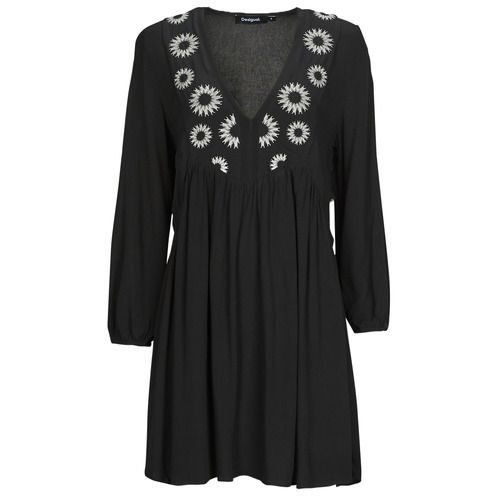 Abito corto Donna Desigual SENECA Nero, elegante vestito per occasioni speciali e casual, con design moderno e stile unico, perfetto per compleanni e serate estive.