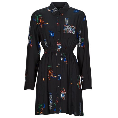 Abito corto Donna Desigual VEST_DRESDE Nero, elegante e trendy, perfetto per outfit fashion. Realizzato con materiali di alta qualità, ideale per occasioni speciali o eventi casual. Aggiungi stile al tuo guardaroba con questo versatile vestito nero.