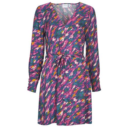 Abito corto multicolore da donna Vila VIANIA, ideale per ogni occasione. Design elegante e moderno, perfetto per l'estate. Acquista ora per un look fresco e alla moda!