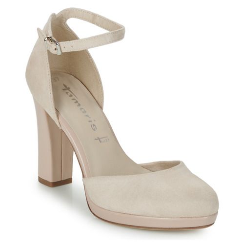 Décolleté beige donna Tamaris 22460-251, elegante e versatile, con tacco alto ideale per occasioni speciali e look quotidiani. Design raffinato e comfort, perfetto per abbinamenti casual o formali. Scarpe moda Primavera/Estate 2024.