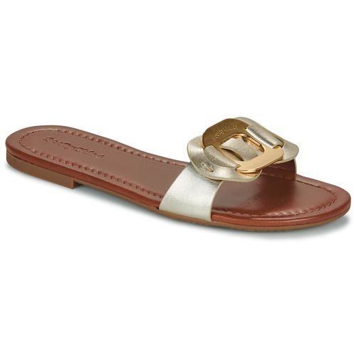 Ciabatta donna See by Chloé CHANY SB40010A in oro, elegante e versatile, ideale per ogni occasione. Perfetta per completare il tuo outfit con stile, questa calzatura offre comfort e lusso. Acquista ora per un look raffinato e alla moda!