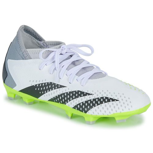 Scarpa da calcio adidas PREDATOR ACCURACY.3 FG Bianco per Donna, design elegante e performante, ideale per migliorare il controllo della palla e la precisione nei tiri. Perfetta per giocatori di tutti i livelli, offre comfort e stabilità durante le partite.