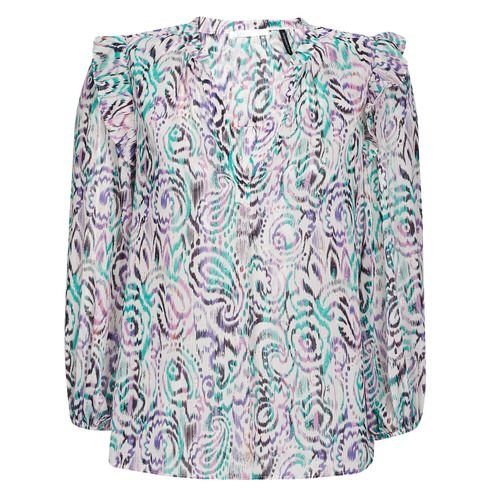 Camicetta donna multicolore ELIXIANE di Les Petites Bombes, perfetta per outfit eleganti e casual. Tessuto leggero e design contemporaneo, ideale per la primavera e l'estate. Aggiungi un tocco di stile al tuo guardaroba con questa versatile camicetta, adatta per ogni occasione.