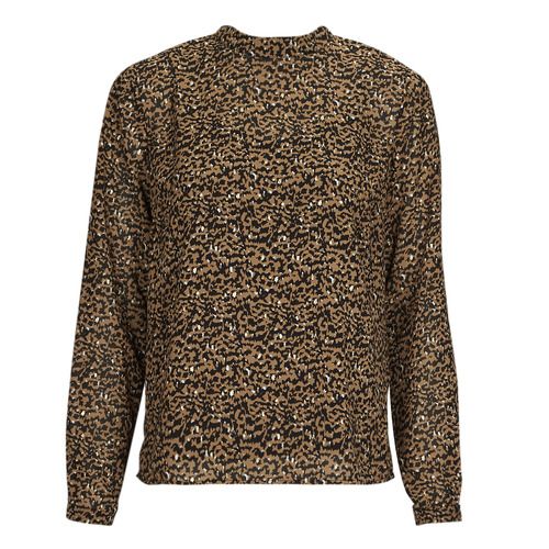 Camicetta Donna Only ONLKACEY FR L/S HIGH NECK TOP PTM Marrone, elegante blusa con collo alto, maniche lunghe e design raffinato, ideale per outfit casual e formali. Perfetta per la primavera e l'autunno, disponibile in marrone per abbinamenti versatili. Acquista la tua camicetta Only per uno stile sofisticato e chic.