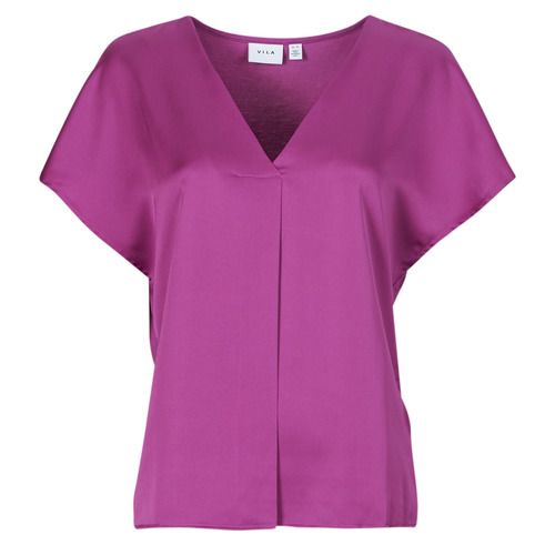 Camicetta Donna Vila VIELLETTE Rosa, elegante blusa femminile in tono rosa, perfetta per outfit estivi e casual. Tessuto leggero e traspirante, ideale per ogni occasione. Acquista ora la tua camicetta VIELLETTE per un look raffinato e alla moda.