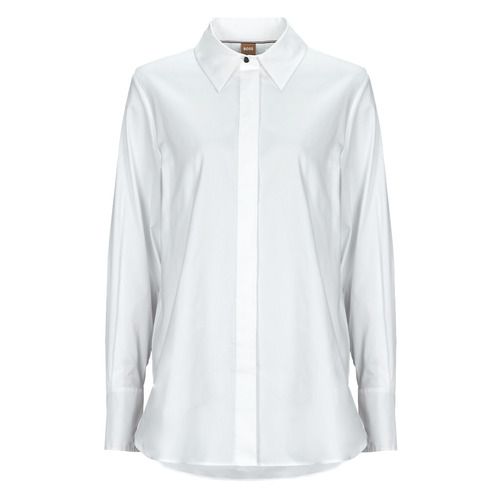 Camicia BOSS Bepura Bianco Donna elegante e alla moda, realizzata in tessuto di alta qualità. Design sofisticato con colletto classico e maniche lunghe, perfetta per occasioni formali e casual. Aggiungi un tocco di stile al tuo guardaroba con questa versatile camicia bianca, ideale per abbinamenti con pantaloni o gonne. Scopri la qualità e il comfort del brand BOSS con la camicia Bepura.