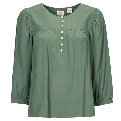 Camicia Levis HALSEY 3/4 SLV BLOUSE Verde per donna, elegante e alla moda, realizzata in tessuto leggero, ideale per outfit casual e primaverili. Perfetta per occasioni quotidiane, disponibile in taglie varie. Aggiungi un tocco di stile al tuo guardaroba con questa camicia versatile e comoda.