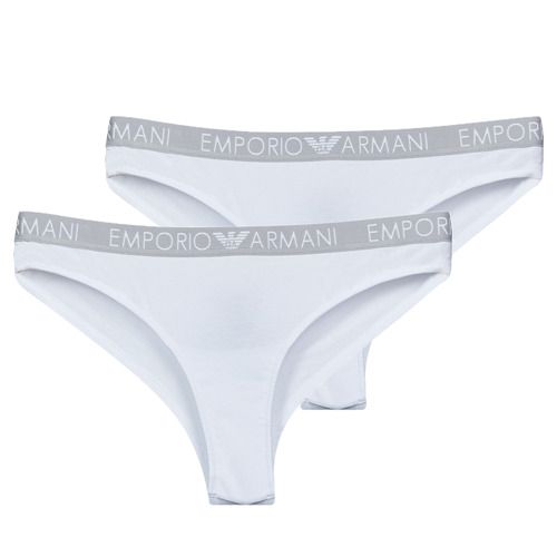 Culotte e slip Emporio Armani BI-PACK BRAZILIAN BRIEF PACK X2 in bianco, set elegante e confortevole per donna, ideale per ogni occasione. Acquista ora il pack di slip brasiliani in cotone di alta qualità per il tuo guardaroba.