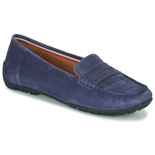 Mocassini Donna Geox D KOSMOPOLIS + GRIP Marine, eleganti e comodi, ideali per ogni occasione. Design alla moda con suola antiscivolo, perfetti per una passeggiata o per l'ufficio. Acquista ora per un look raffinato e una comodità duratura.