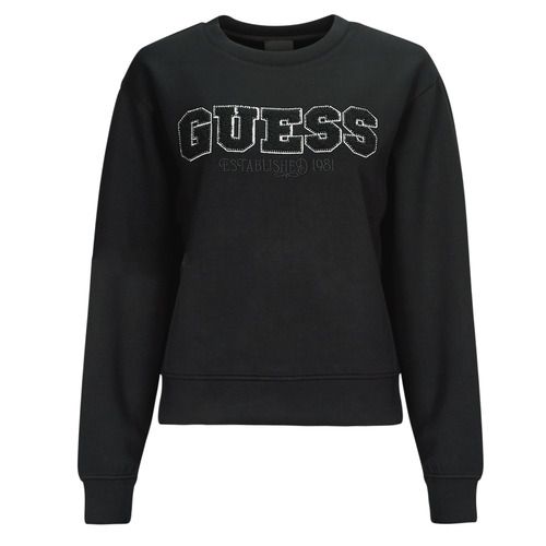 Felpa Donna Guess CN EMBELLISHED LOGO Nero, elegante e alla moda con logo decorato. Perfetta per un look casual e trendy, ideale per ogni stagione. Acquista ora per aggiungere stile al tuo guardaroba!